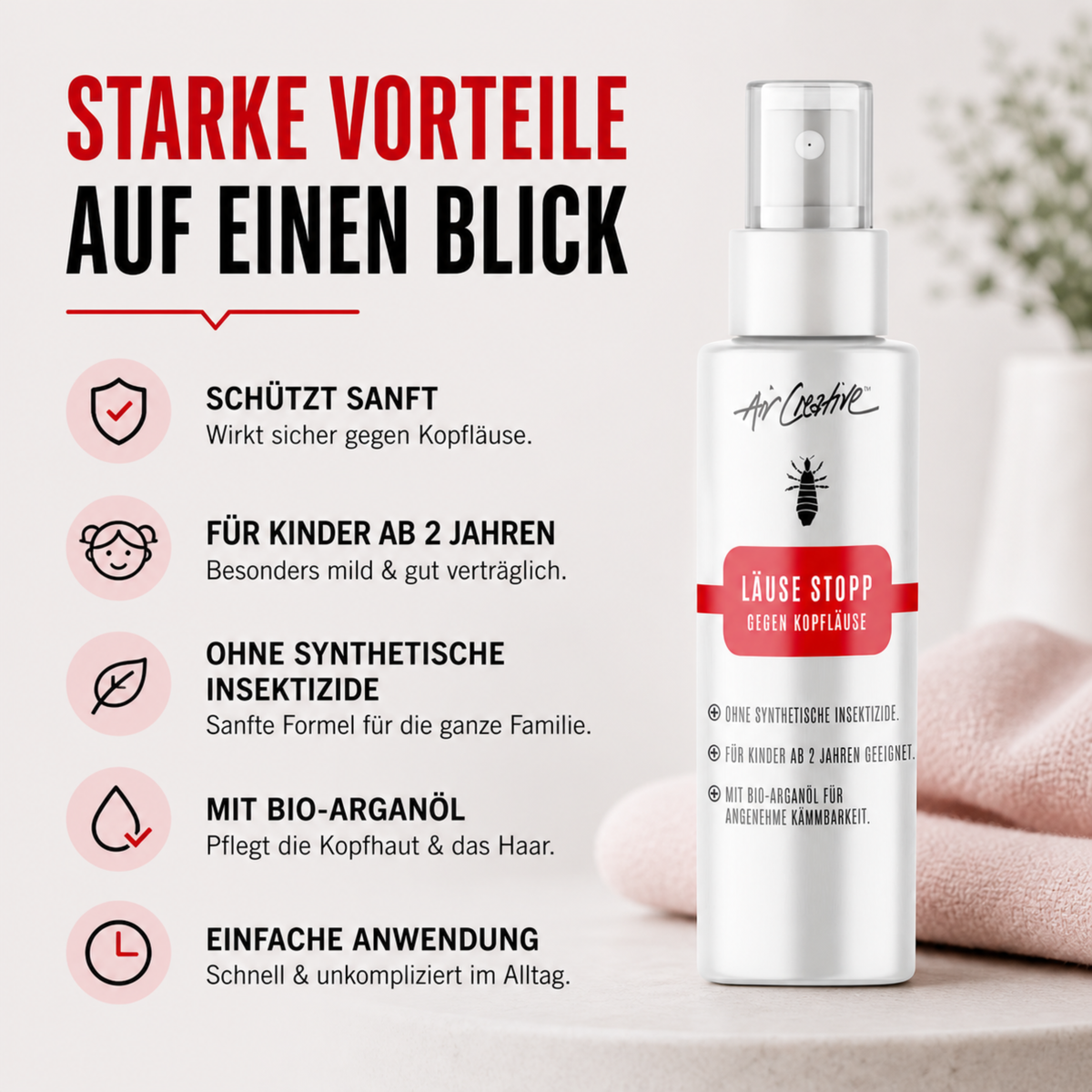 Läuseabwehrspray "Läuse Stopp"