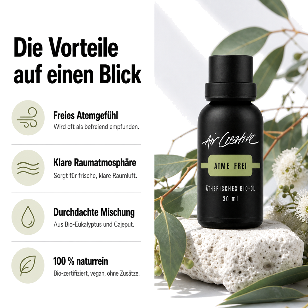Ätherisches BIO-Öl "Atme frei" 30ml von Air Creative – Vorteile auf einen Blick
