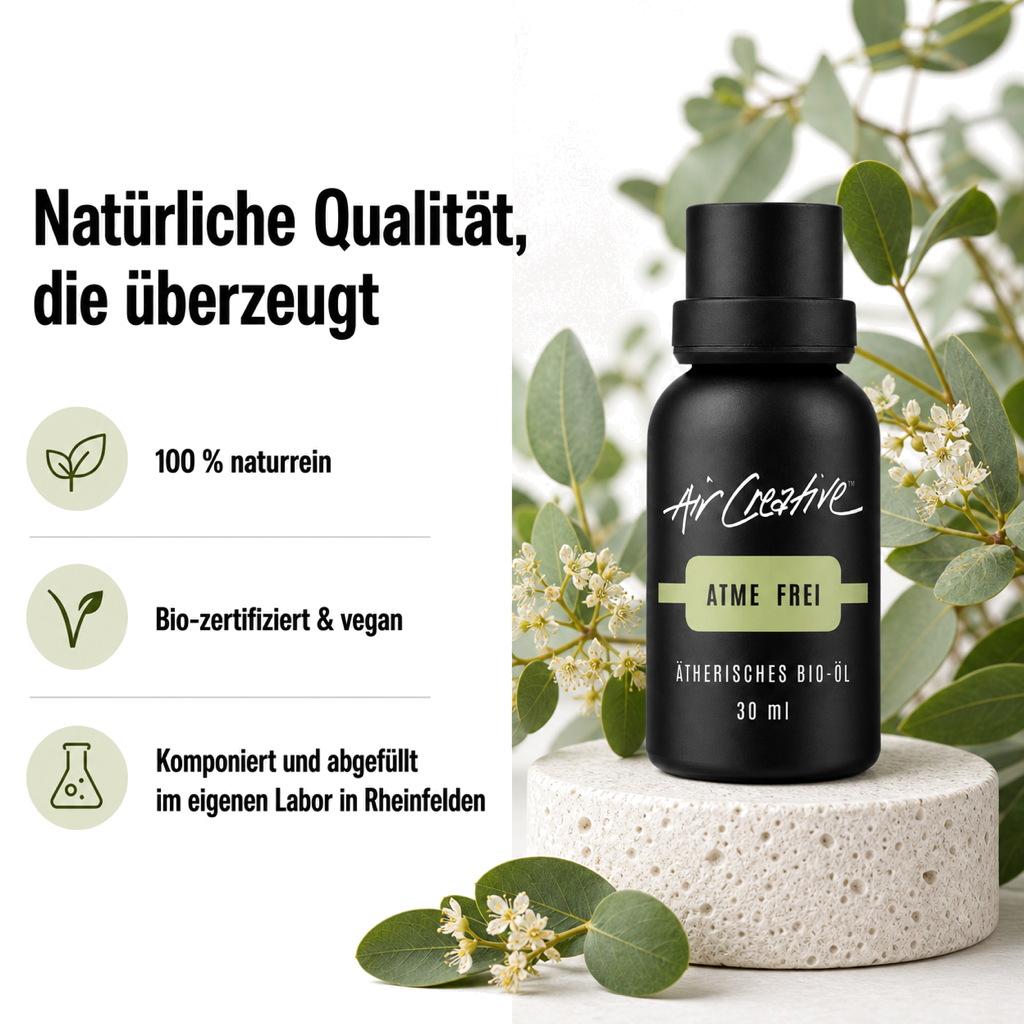 Ätherisches BIO-Öl "Atme frei" 30ml von Air Creative – Qualität und Herkunft