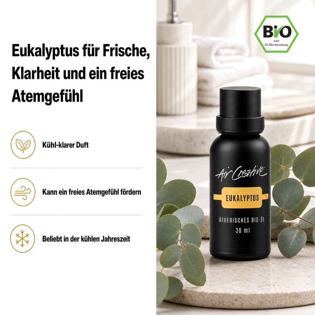 Ätherisches BIO-Öl "Eukalyptus" 30ml von Air Creative – Problem und Lösung im Überblick