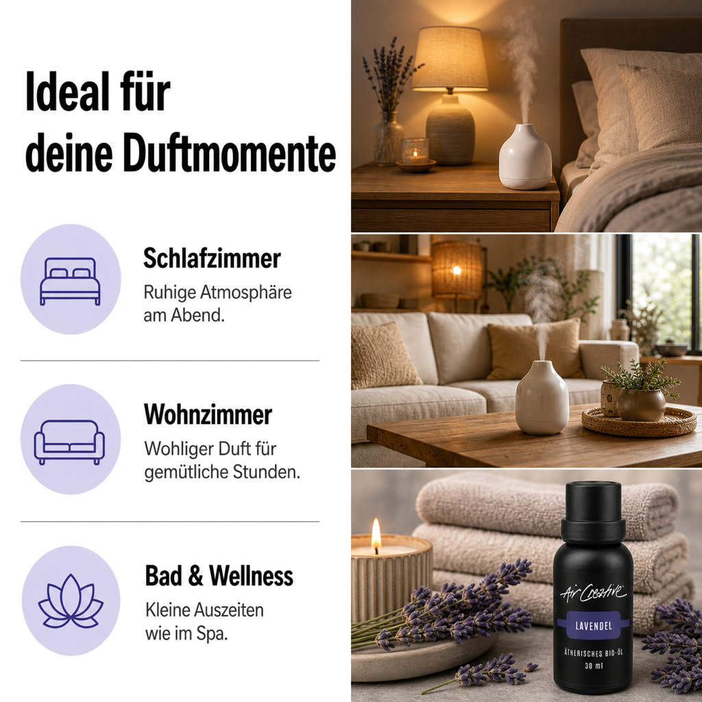 Ätherisches BIO-Öl "Lavendel" 30ml von Air Creative – Duftmomente im Alltag