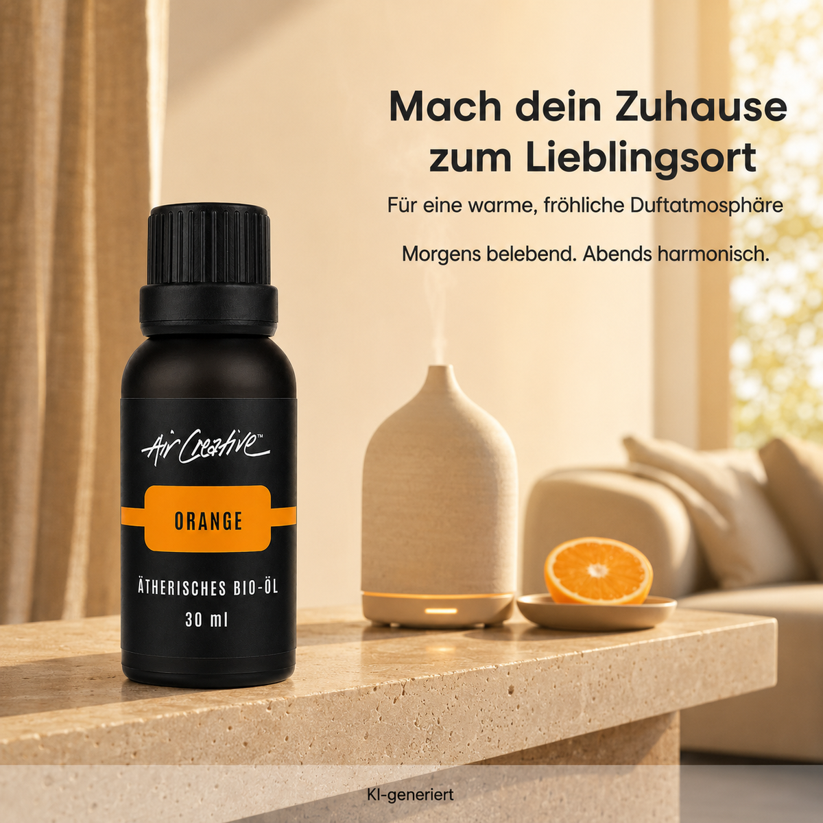 Ätherisches BIO-Öl "Orange" 30ml von Air Creative - Duftmoment im Alltag