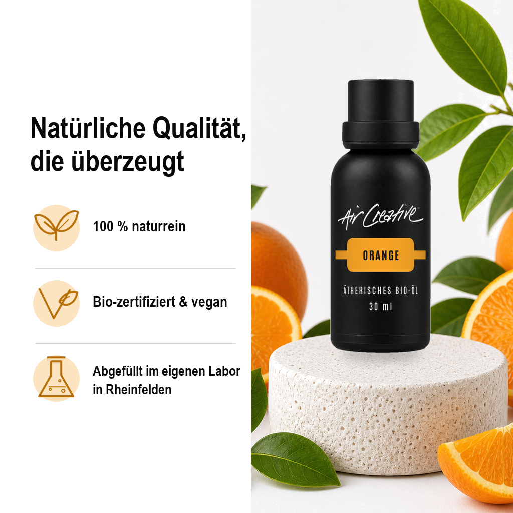 Ätherisches BIO-Öl "Orange" 30ml von Air Creative – Qualität und Herkunft