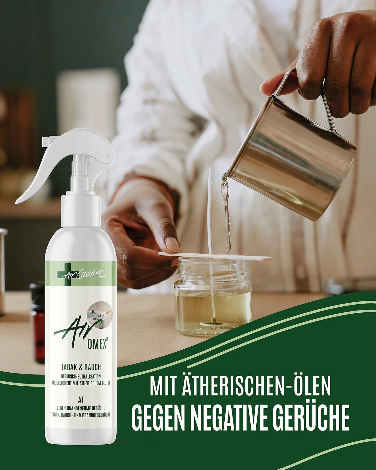 Rauchgeruch entfernen mit Airomex® «Tabak und Rauch»