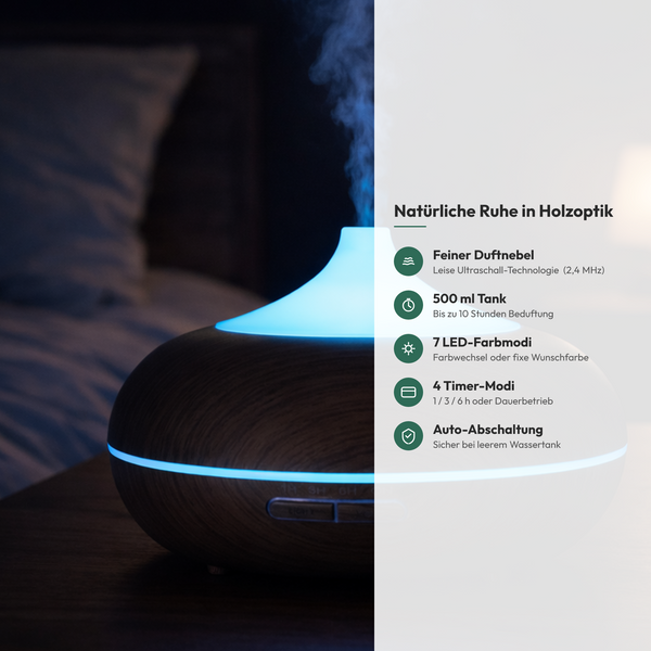 Aroma Diffuser in Holzoptik - Hell
