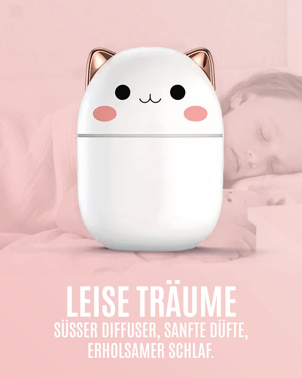 Duftknuffel Mini-Kinder-Diffuser mit Nachtlicht und 10ml Ätherischem Bio-Öl Deiner Wahl - Withey / Träum schön