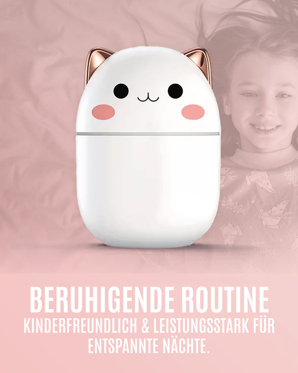 Duftknuffel Mini-Kinder-Diffuser mit Nachtlicht und 10ml Ätherischem Bio-Öl Deiner Wahl - Withey / Träum schön