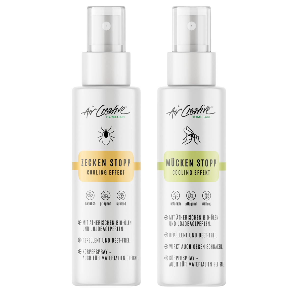 Insektenschutz Set DEET-frei – Mückenspray & Zeckenspray – Outdoor & Reise – für Kinder & Familie – 2x100ml