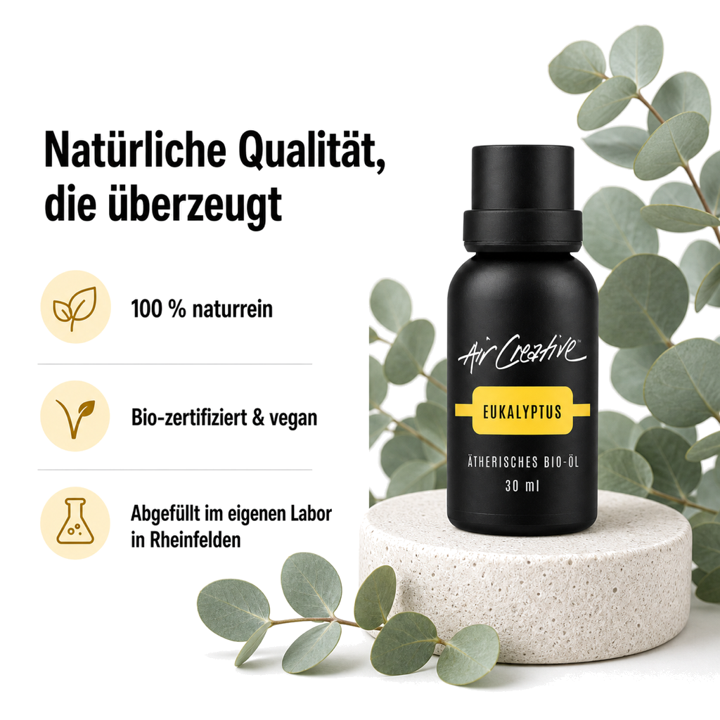 Ätherisches BIO-Öl "Eukalyptus" 30ml von Air Creative – Qualität und Herkunft