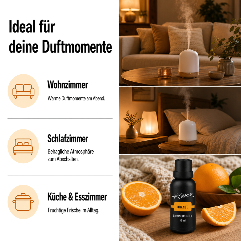 Ätherisches BIO-Öl "Orange" 30ml von Air Creative – Duftmomente im Alltag