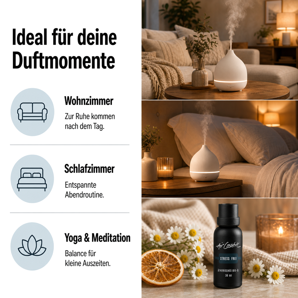 Ätherisches BIO-Öl "Stress frei" 30ml von Air Creative – Duftmomente im Alltag