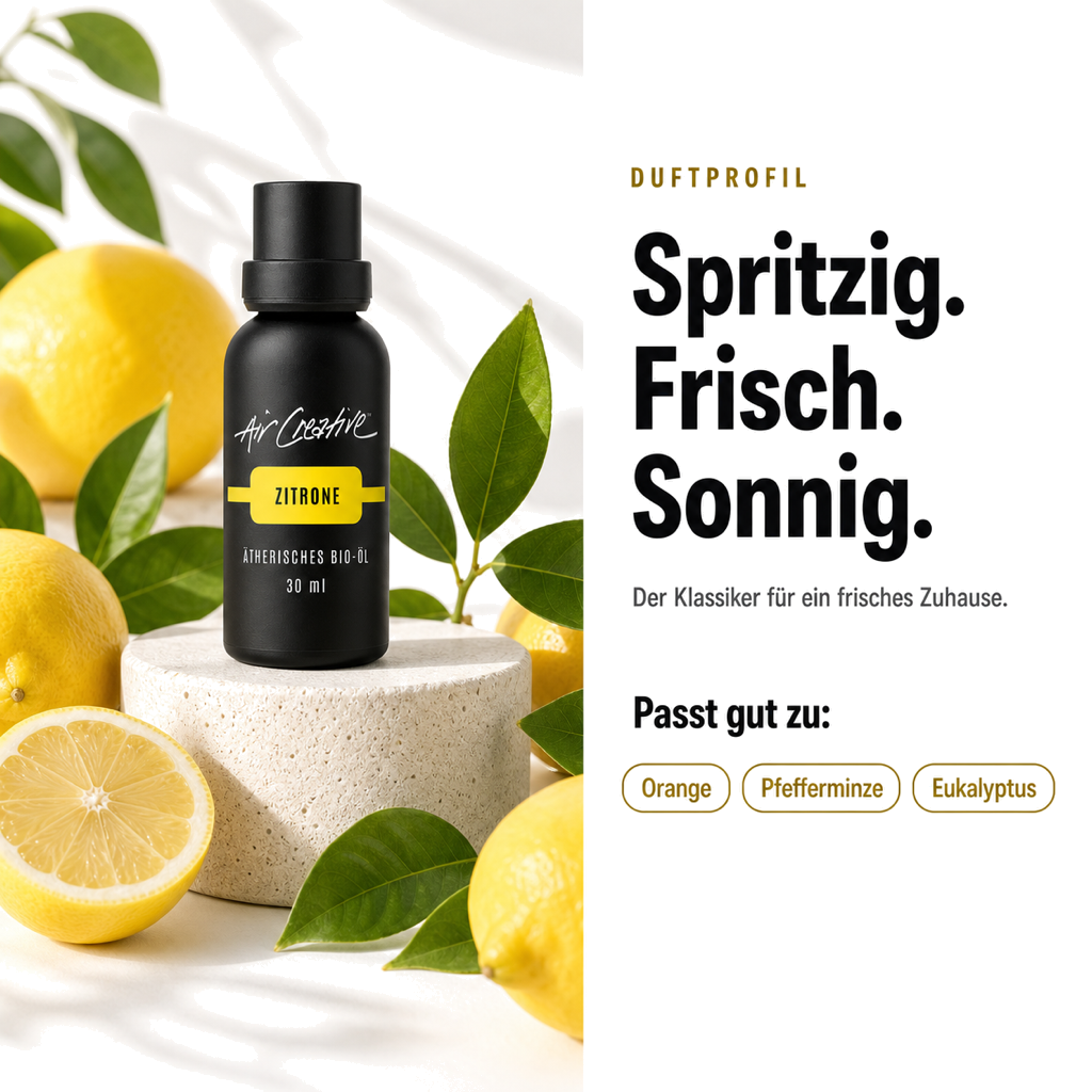 Ätherisches BIO-Öl "Zitrone" 30ml von Air Creative – Duftprofil