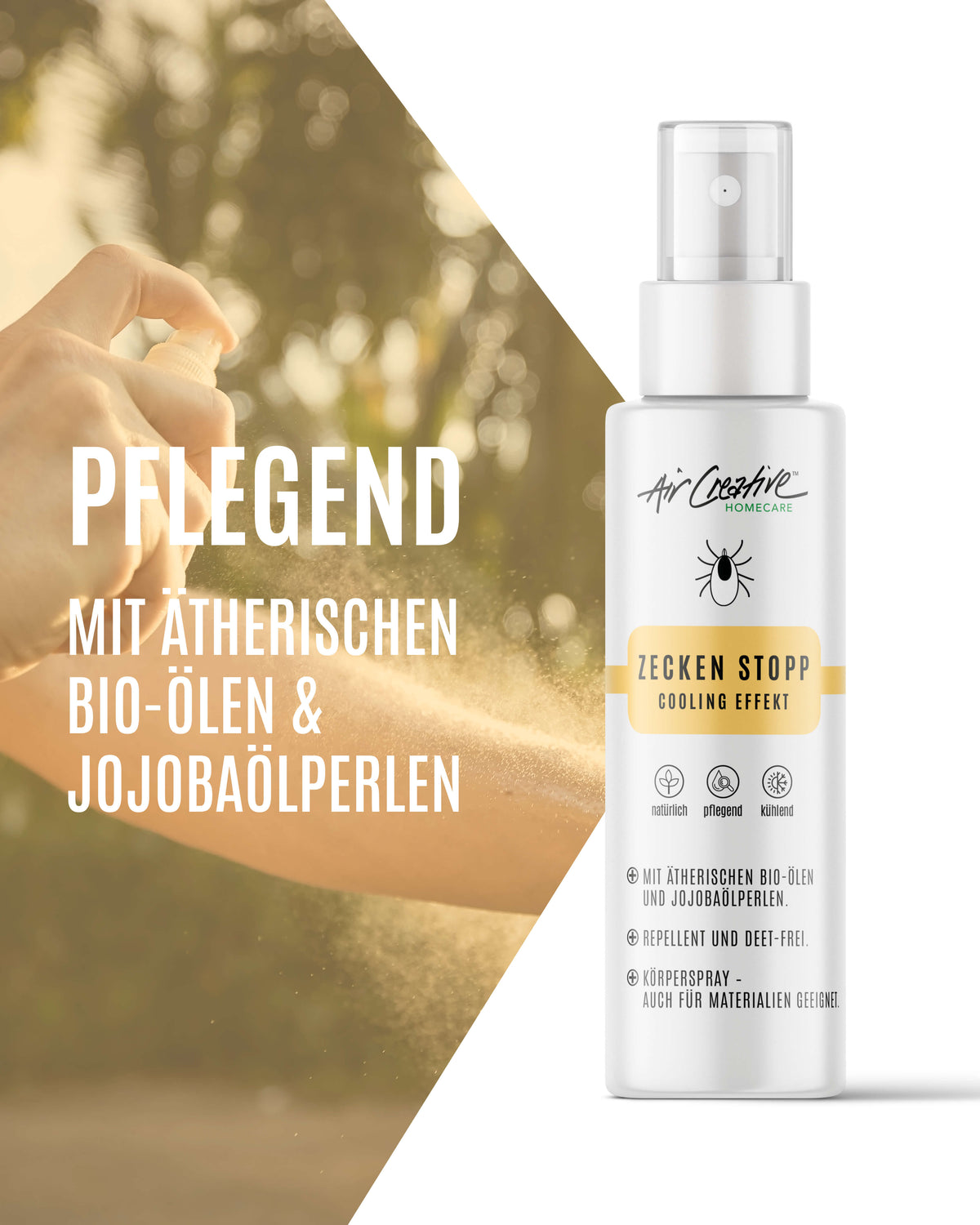 Pflegendes Hautspray gegen Zecken
