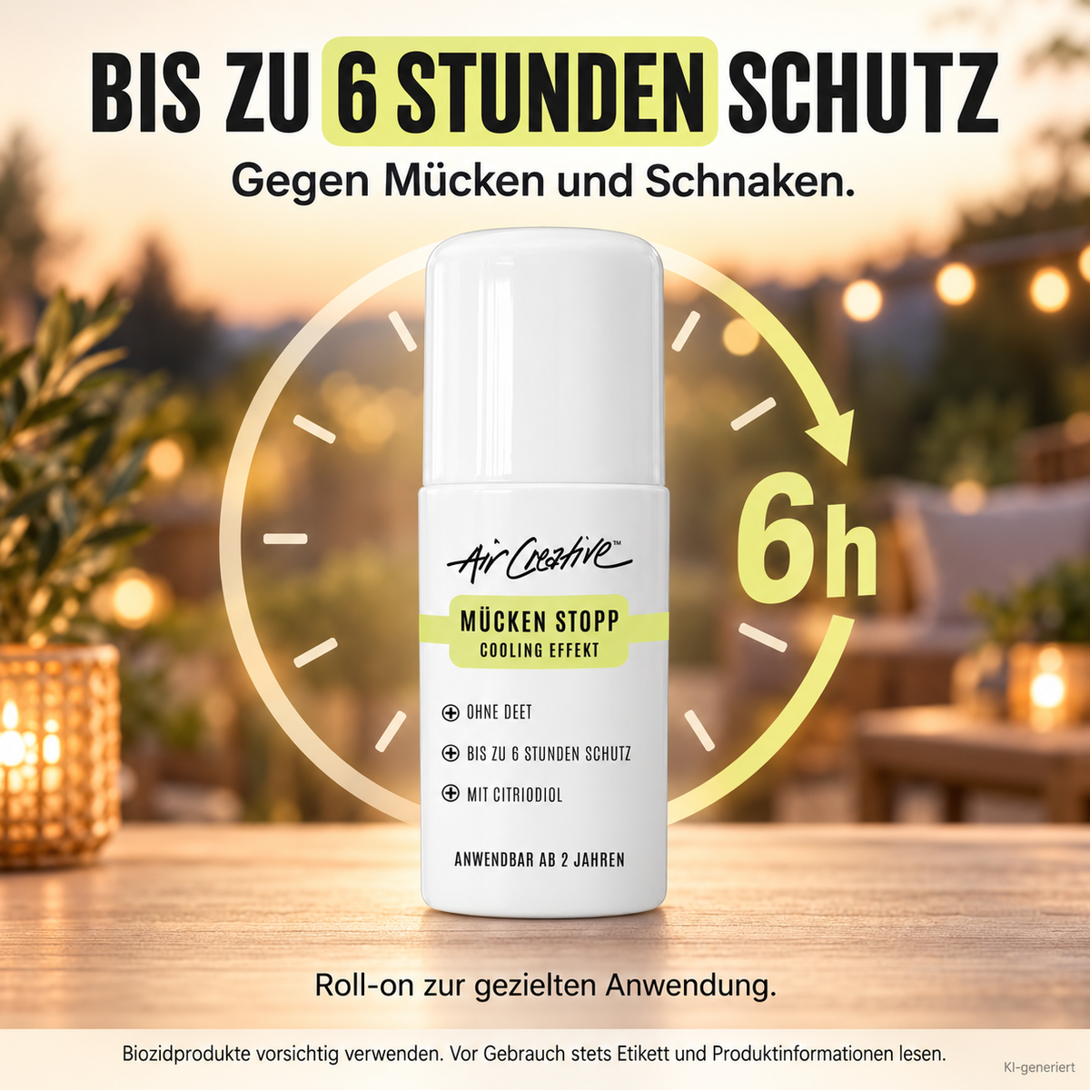 Roll-On Mücken Stopp: bis zu 6 Stunden gegen Mücken und Schnaken