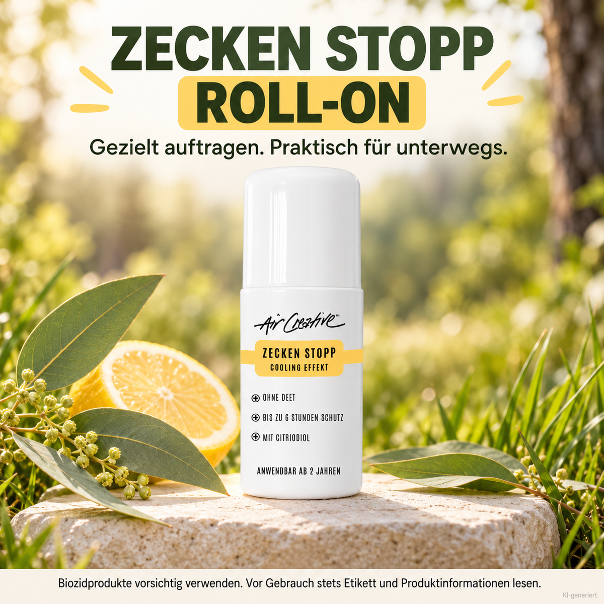 Roll-On Zecken Stopp 60 ml zum gezielten Auftragen für unterwegs