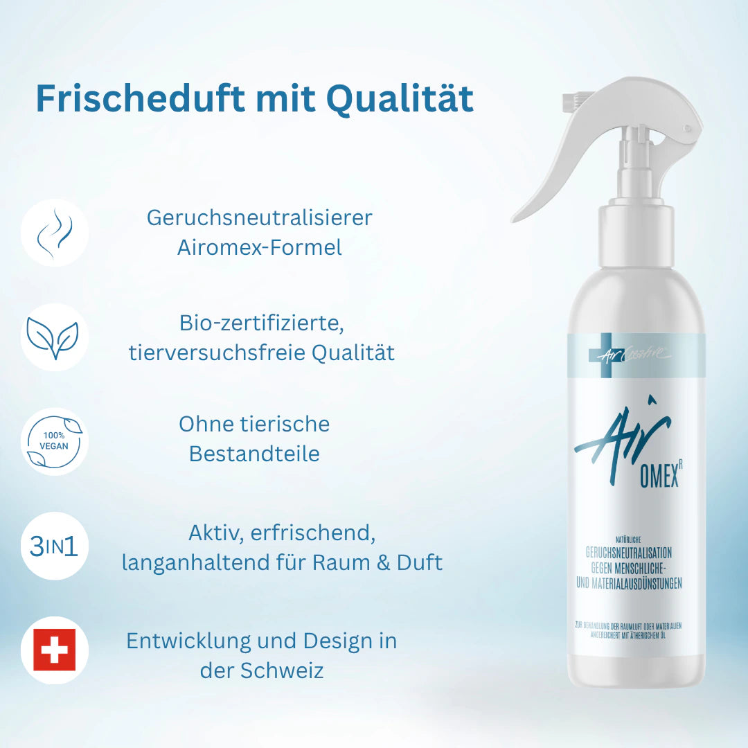 Geruch in Raum & Textilien? Airomex® neutralisiert sofort