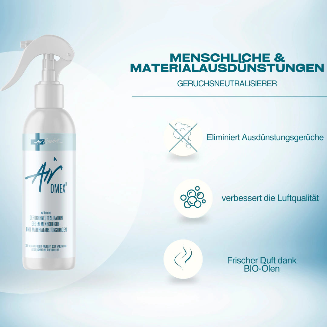 Geruch in Raum & Textilien? Airomex® neutralisiert sofort