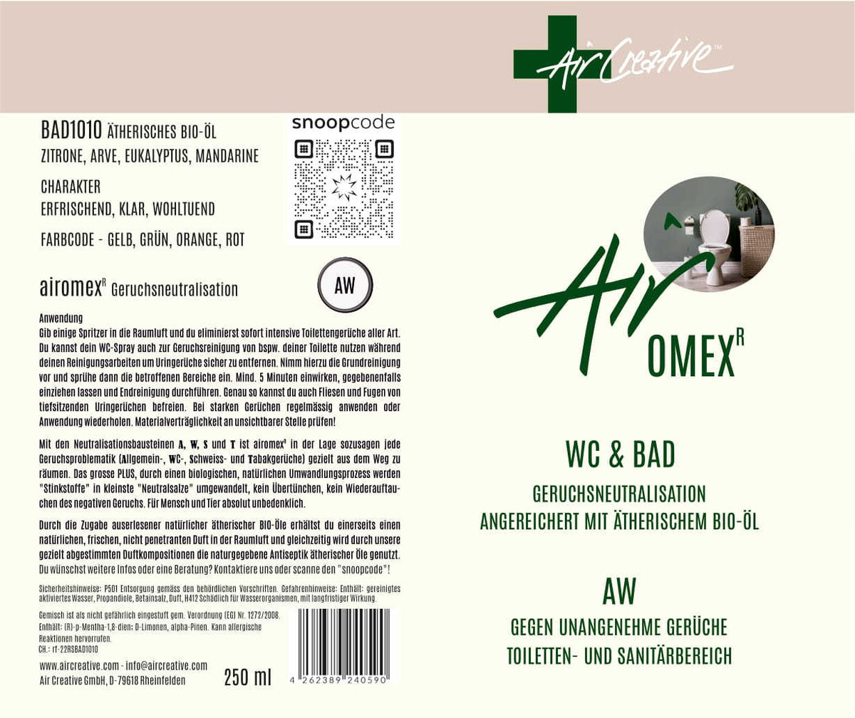 Geruchsneutralisierer Airomex® «WC und Bad»