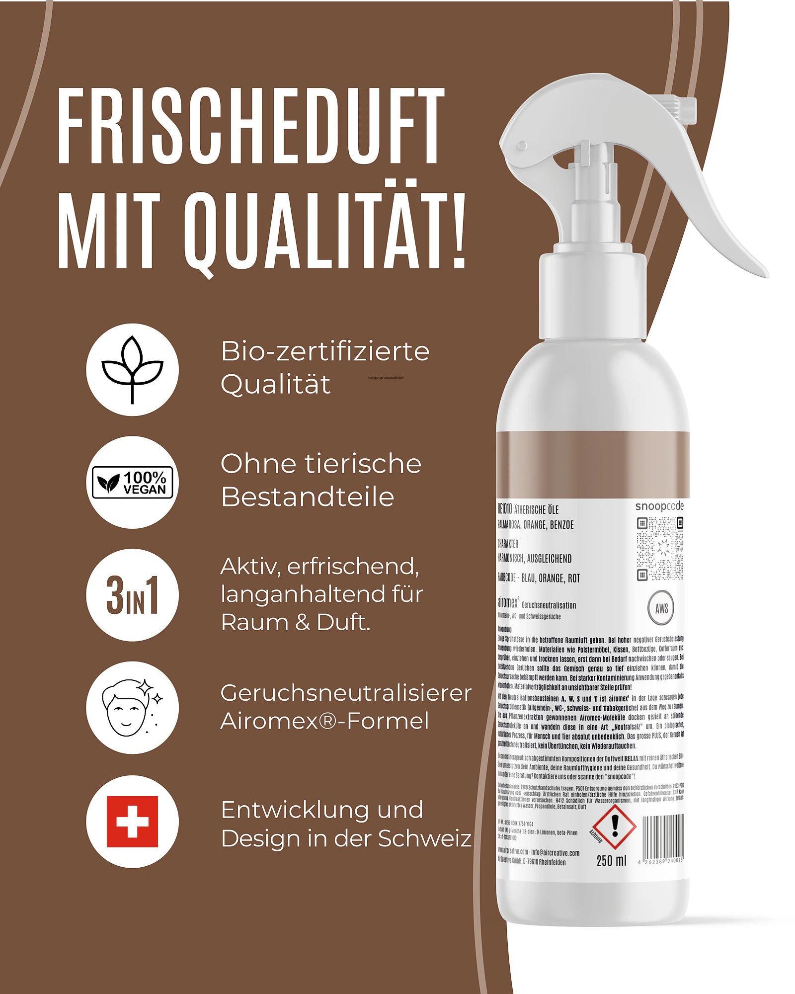 Airomex®AWS «Wohnraum» Geruchsneutralisierer für Zuhause