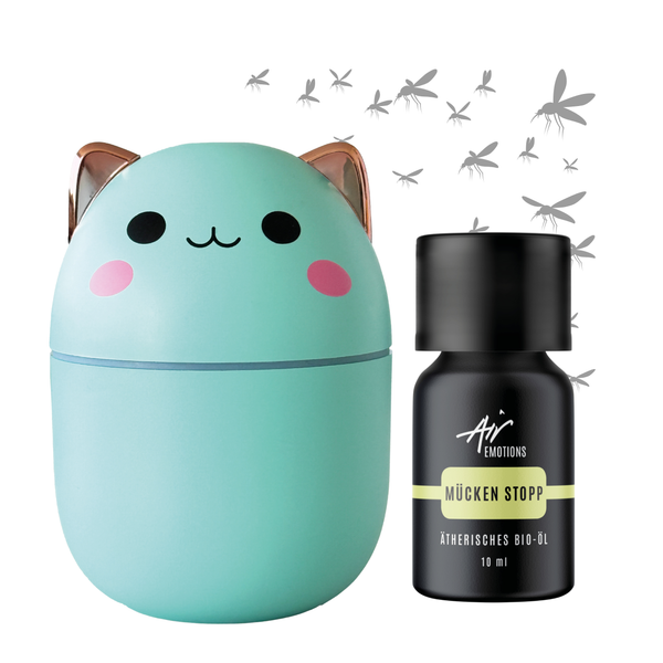 Duftknuffel Mini-Kinder-Diffuser mit Nachtlicht und 10ml Ätherischem Bio-Öl Deiner Wahl - Withey / Träum schön