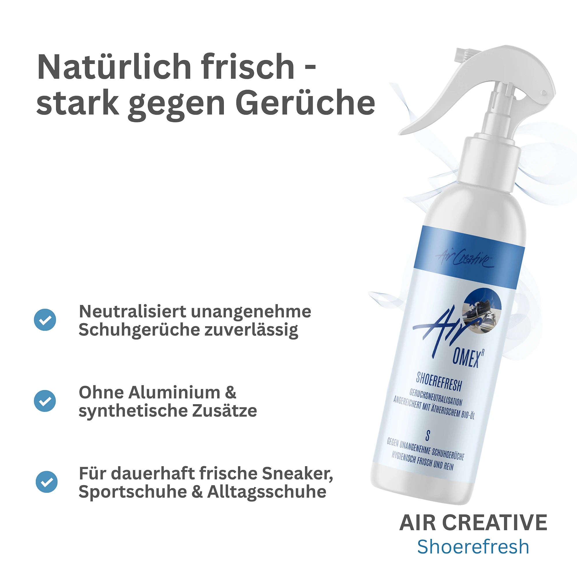 Schuhe stinken? Airomex® Schuhdeo entfernt Gerüche sofort