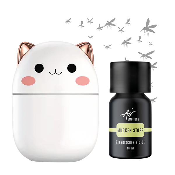 Duftknuffel Mini-Kinder-Diffuser mit Nachtlicht und 10ml Ätherischem Bio-Öl Deiner Wahl - Withey / Träum schön